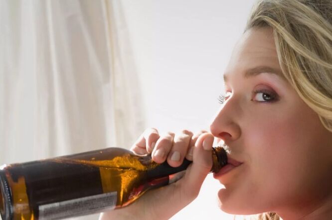Vrouw alcoholisme